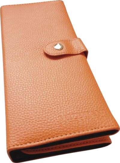4 er Pouch, Etui Lederoptik orange